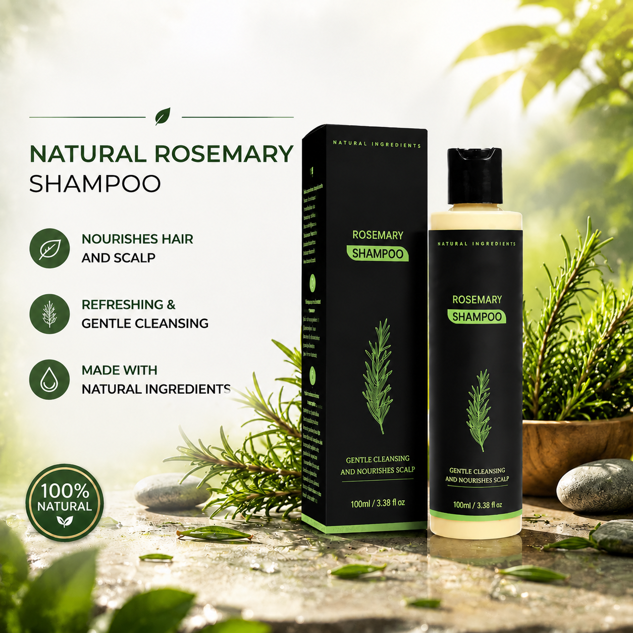 🔥LAST DAY 50% OFF -  Organic Rosemary Shampoo