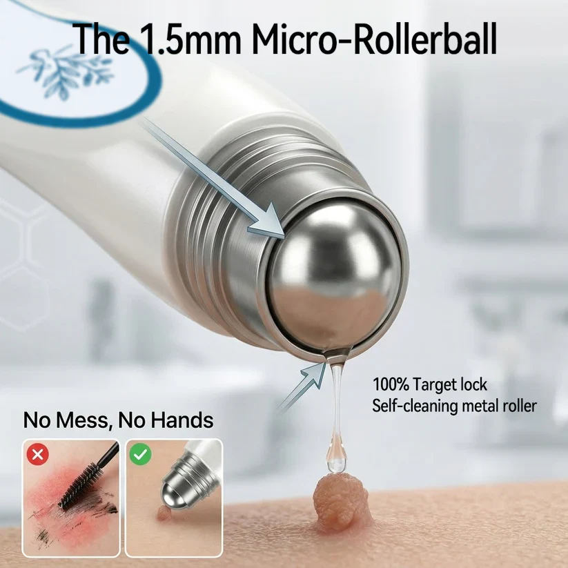 Micro rollerball precision applicator